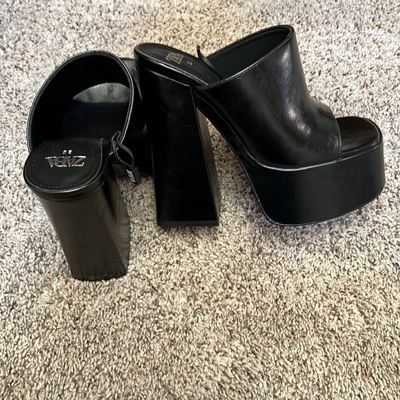 Zara | Shoes | Zara Chunky Platform Mules Size 36 | Poshmark